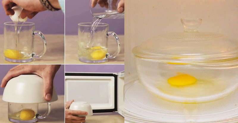 Luộc trứng bằng cách đập bỏ vỏ trứng