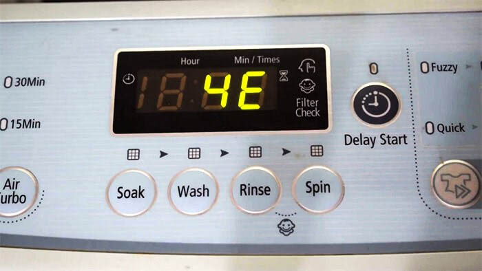 Lỗi nhiệt độ ở máy giặt