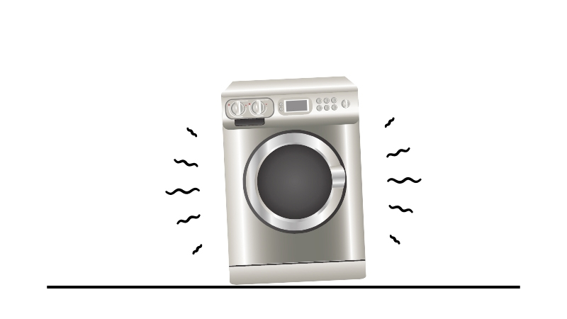Máy giặt rung lắc mạnh khi vận hành
