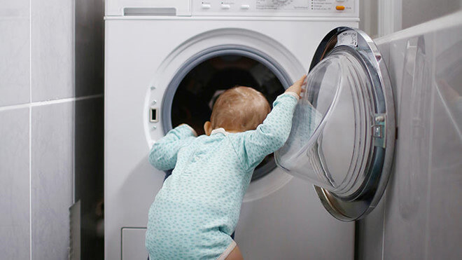 Chế độ khóa trẻ em là cần thiết cho máy giặt