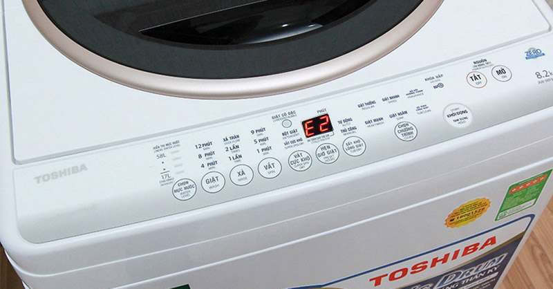 Lỗi E2 máy giặt Toshiba