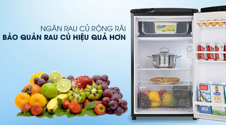 Tủ lạnh giá rẻ dưới 3 triệu Aqua AQR-D99FA(BS)
