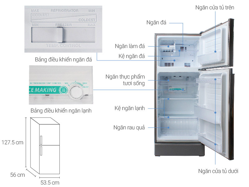 Tủ Lạnh SHARP 150 Lít SJ-175E-DSS