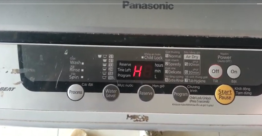 Tìm hiểu khái quát về tình trạng máy giặt Panasonic báo lỗi H01