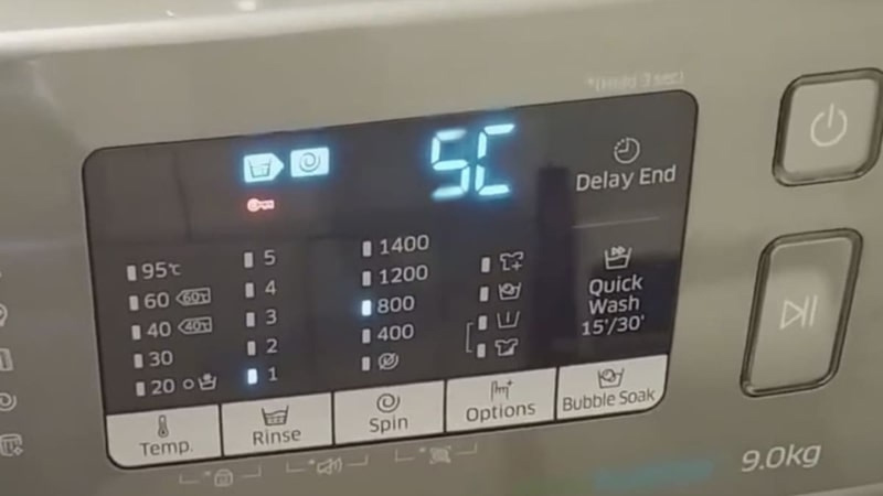 Lỗi 5C máy giặt Samsung: Nguyên nhân và cách khắc phục