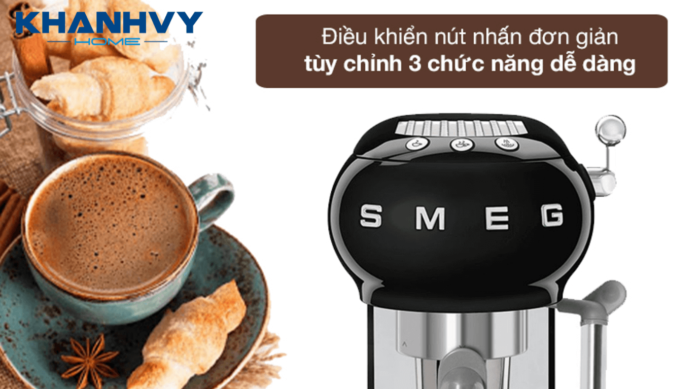 Máy pha cà phê được trang bị vòi đánh sữa barista dễ dàng tạo ra lớp bọt kem thơm ngon