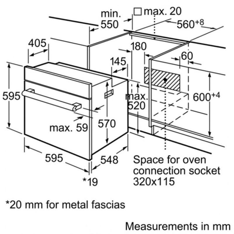 Các thông số kỹ thuật lò nướng Smeg đối lưu, 60cm, CLASSICA, SF6371X 535.64.663