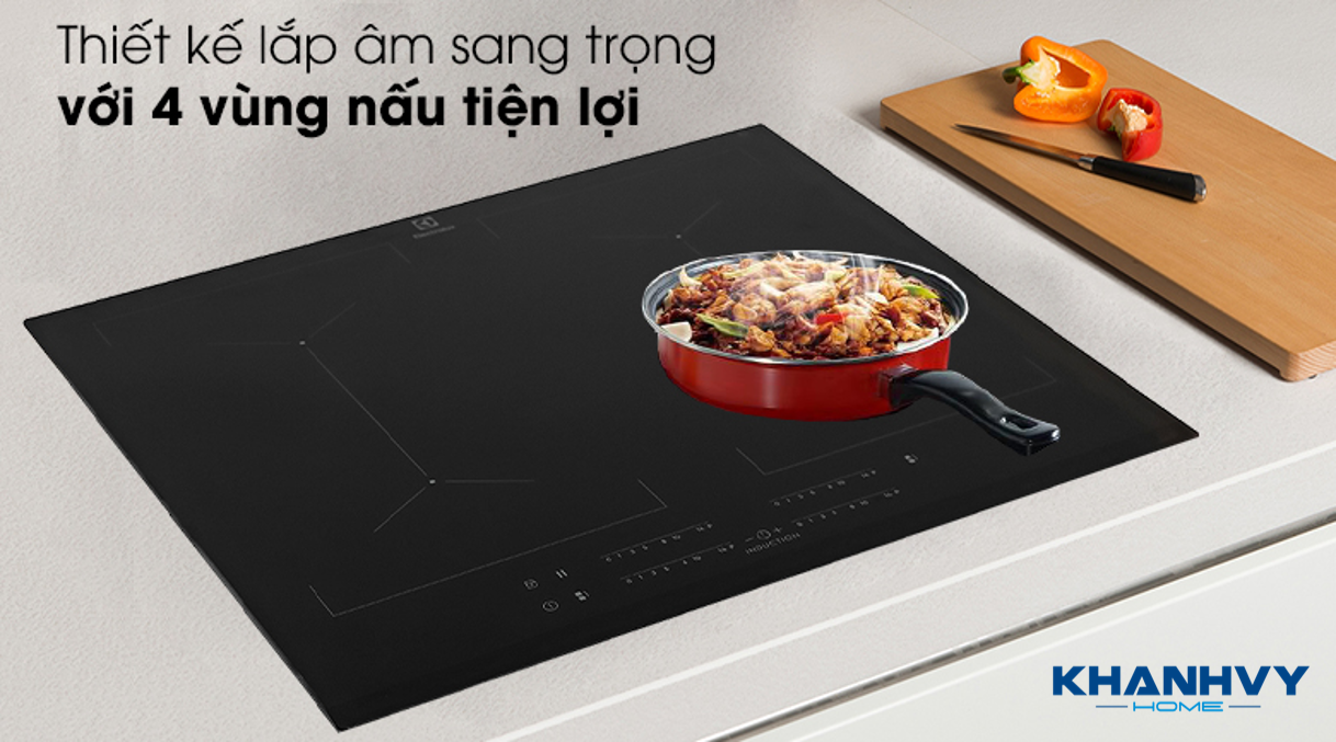 Bếp từ Electrolux EIV644 60cm được thiết kế âm tủ sang trọng, hiện đại, phù hợp mọi không gian nhà bếp