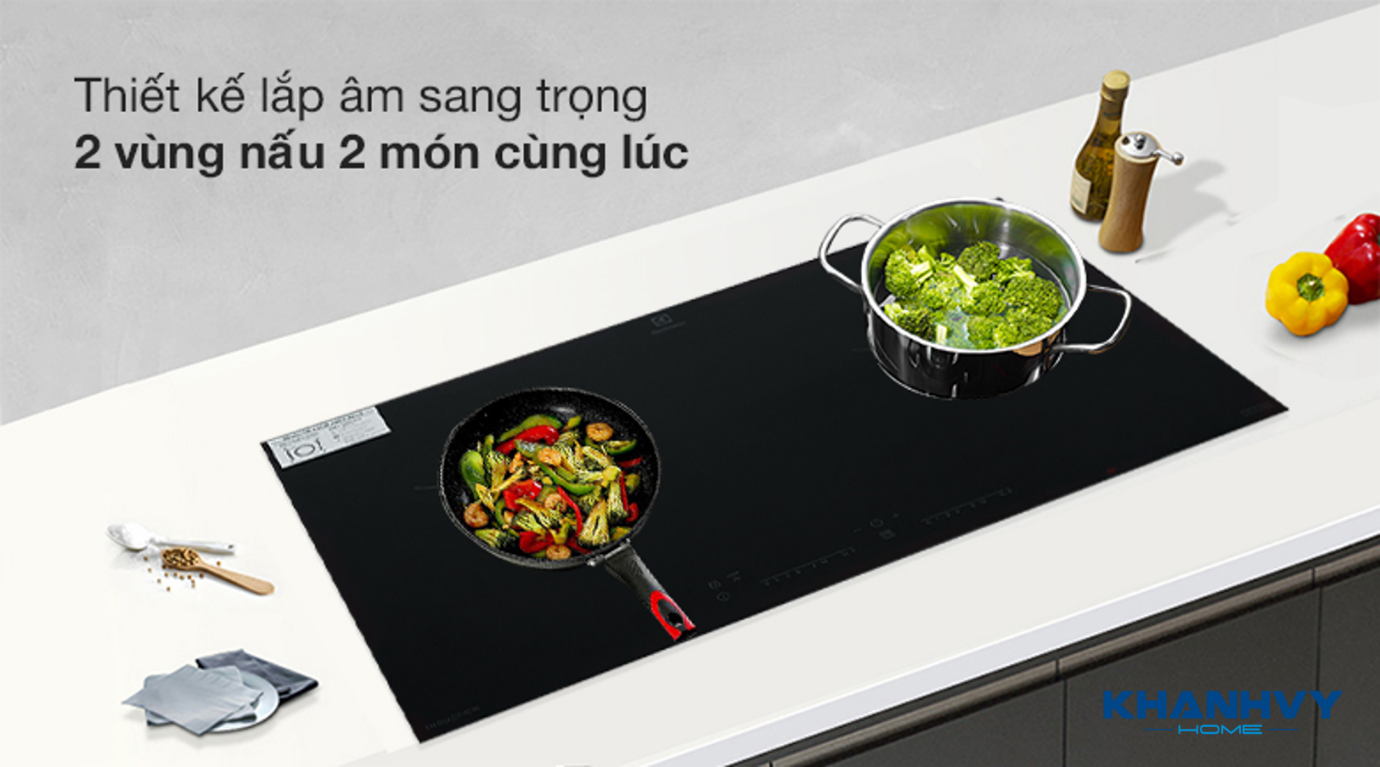  Bếp từ Electrolux EHI7260BB được thiết kế âm tủ sang trọng, hiện đại, phù hợp mọi không gian nhà bếp