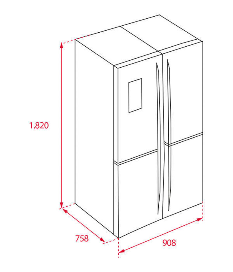 Các thông số kỹ thuật của Tủ lạnh Teka Side by Side NFE4 900 X 113430001