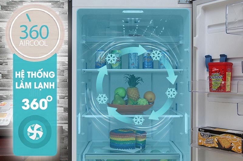 Tủ lạnh Electrolux 320L ETB3400H-A ứng dụng công nghệ làm lạnh 360 