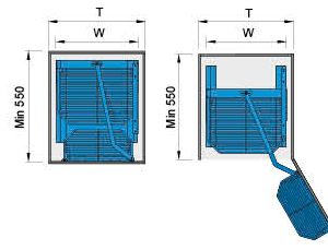 Thông số kích thước kệ tủ đồ khô 12 rổ (450mm-600mm) 202003,202006 tại Khánh Vy Home