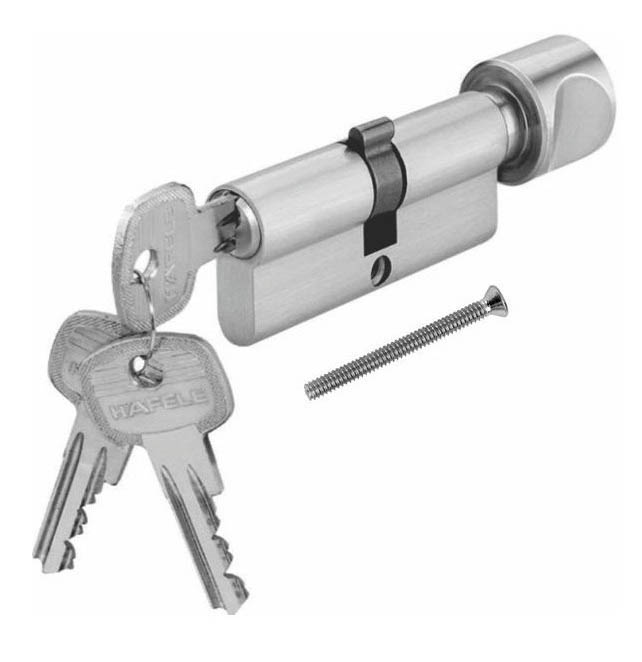 Ruột khóa 1 đầu chìa, 1 đầu vặn 65 mm Hafele 916.96.311