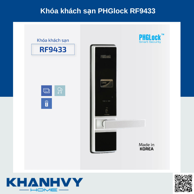 Sản phẩm khóa điện tử PHGlock KR9100 sở hữu thiết kế đơn giản nhưng vô cùng hiện đại và sang trọng
