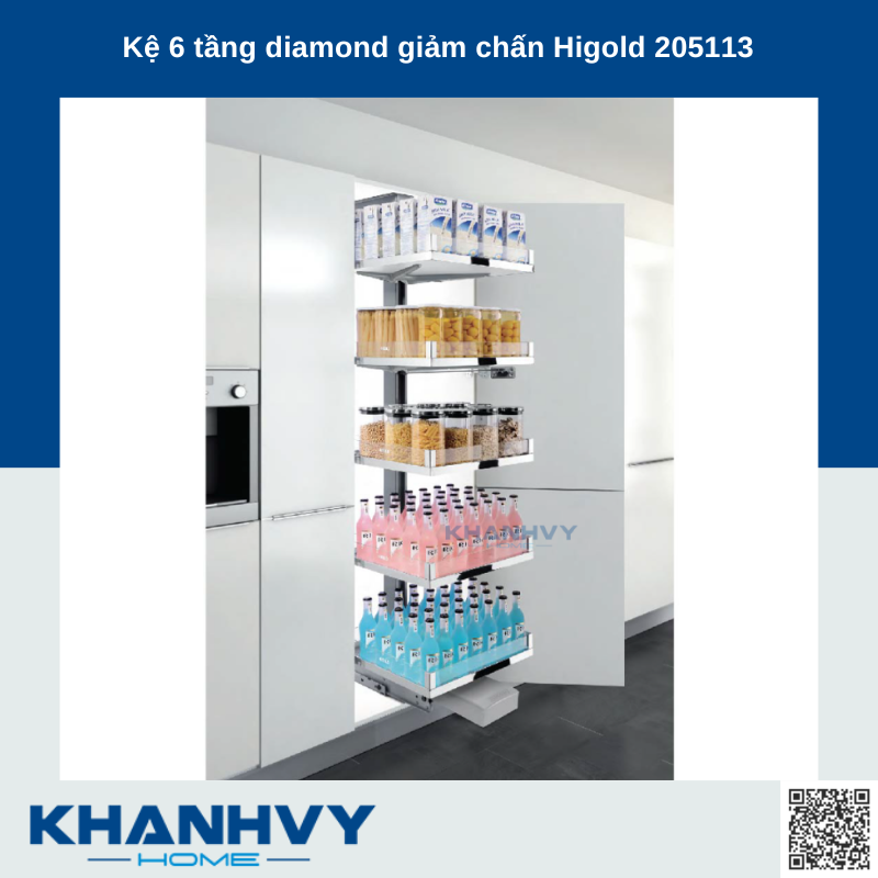 Sản phẩm kệ 6 tầng diamond giảm chấn 205103, 205113 chính hãng Higold tại Khánh Vy Home