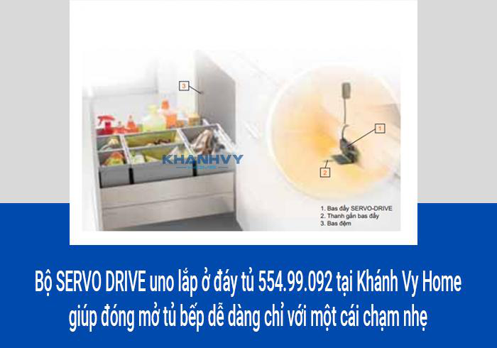 Bộ SERVO DRIVE uno lắp ở đáy tủ 554.99.092 tại Khánh Vy Home giúp đóng mở tủ bếp dễ dàng chỉ với một cái chạm nhẹ