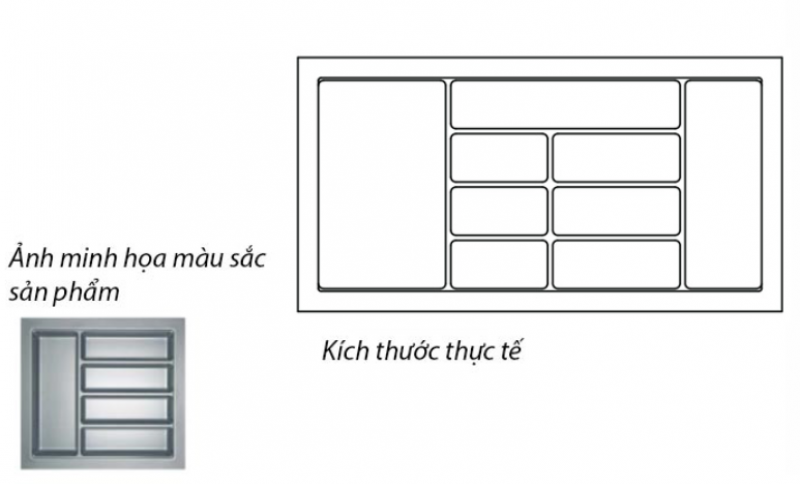 Bản vẽ kỹ thuật khay chia hộc tủ rộng 1000mm 556.84.571 tại Khánh Vy Home