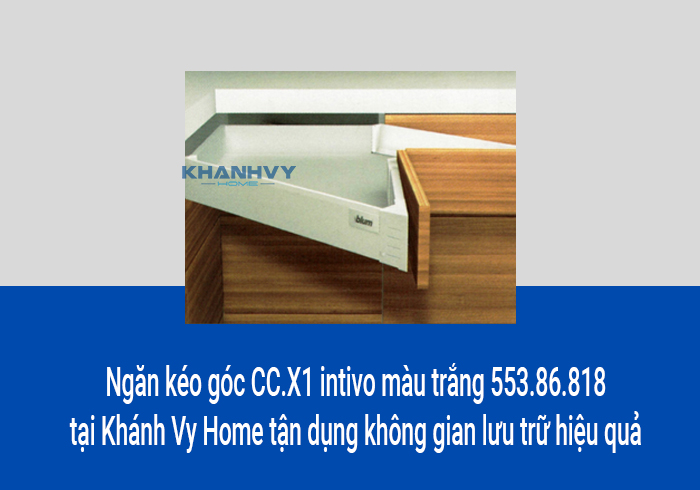 Ngăn kéo góc CC.X1 intivo màu trắng 553.86.818 tại Khánh Vy Home tận dụng không gian lưu trữ hiệu quả