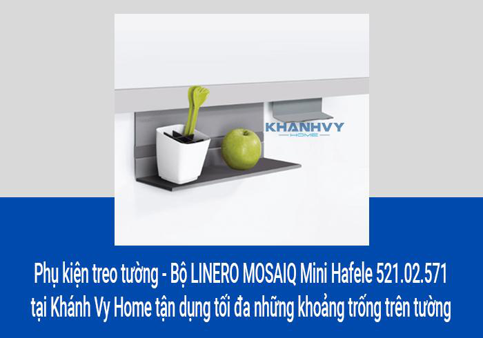 Phụ kiện treo tường - Bộ LINERO MOSAIQ Mini Hafele 521.02.571 tại Khánh Vy Home tận dụng tối đa những khoảng trống trên tường