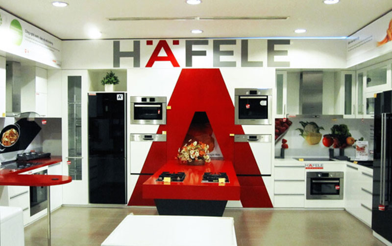 Showroom của Hafele - thương hiệu nổi tiếng với các sản phẩm thiết bị nhà bếp và phụ kiện nội thất