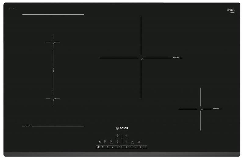 Bếp từ kết hợp 2 vùng nấu Bosch PVS831FB5E HMH Series 6 được thiết kế với 4 vùng nấu từ rộng rãi với tổng công suất lên đến 7400W