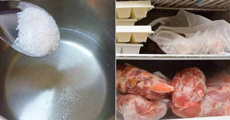 Chỉ sau 7 - 10 phút bạn vớt thịt ra, để ráo nước là có thể chế biến món ăn ngay lập tức với cách rã đông bằng nước đường