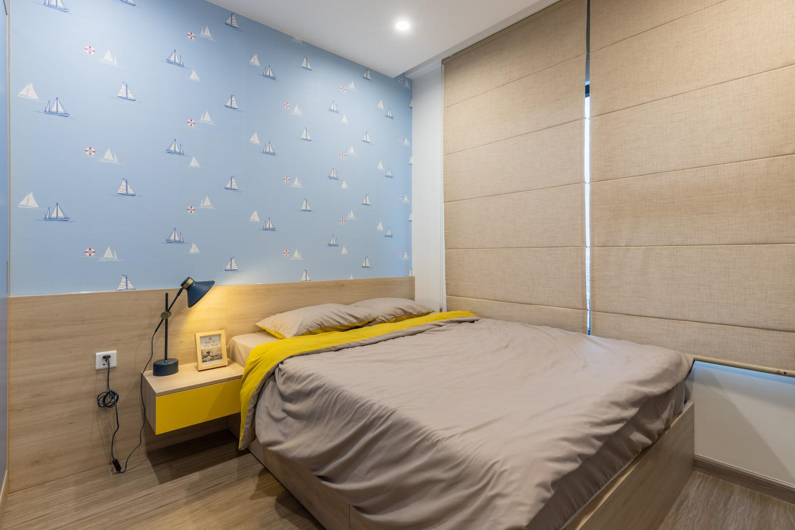 Phòng ngủ số 3 được thiết kế theo gam màu yêu thích của các bé