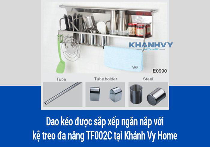 Dao kéo được sắp xếp ngăn nắp với kệ treo đa năng TF002C tại Khánh Vy Home