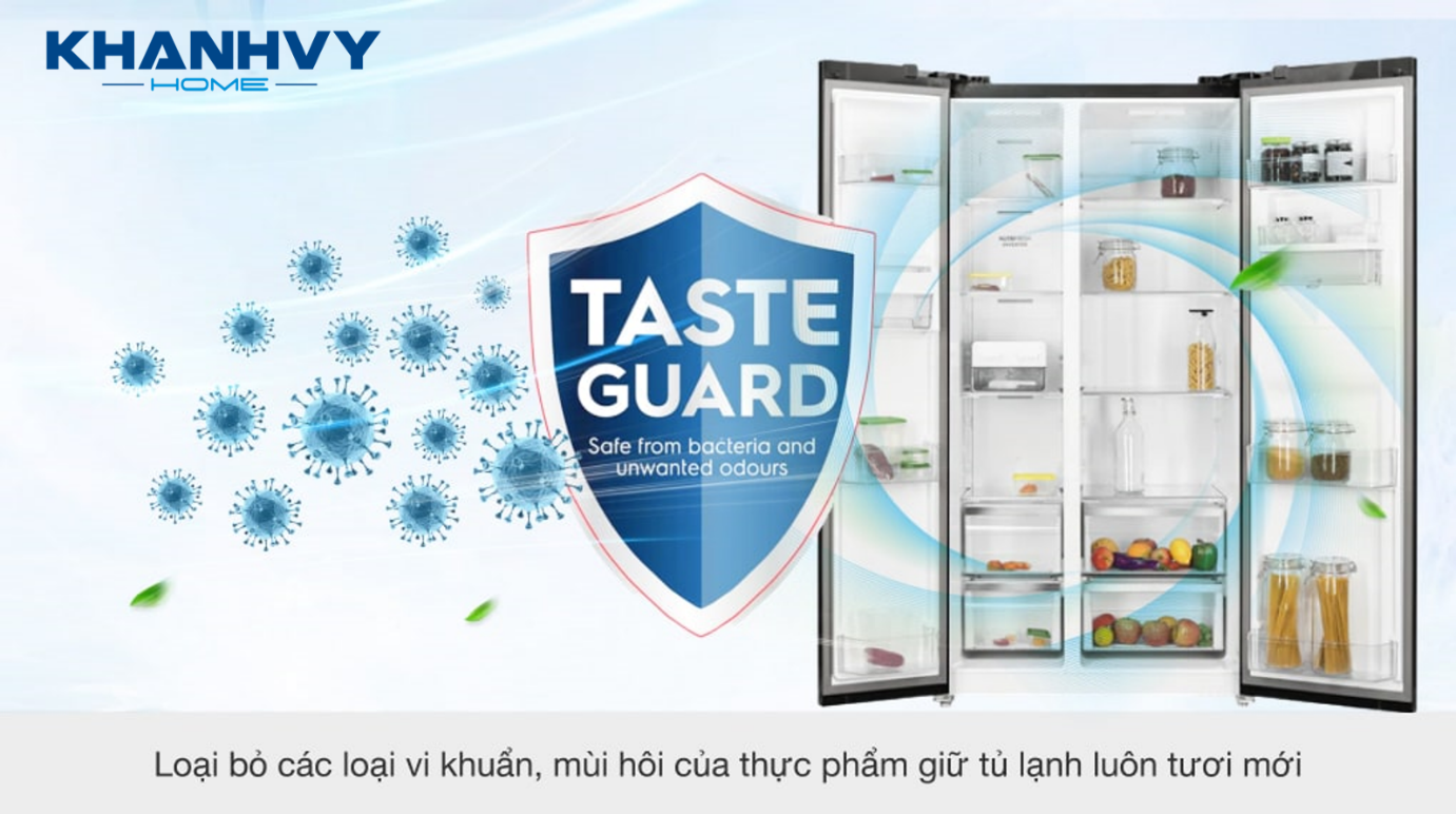 Công nghệ Taste Guard sử dụng bộ than hoạt tính để loại bỏ các loại vi khuẩn