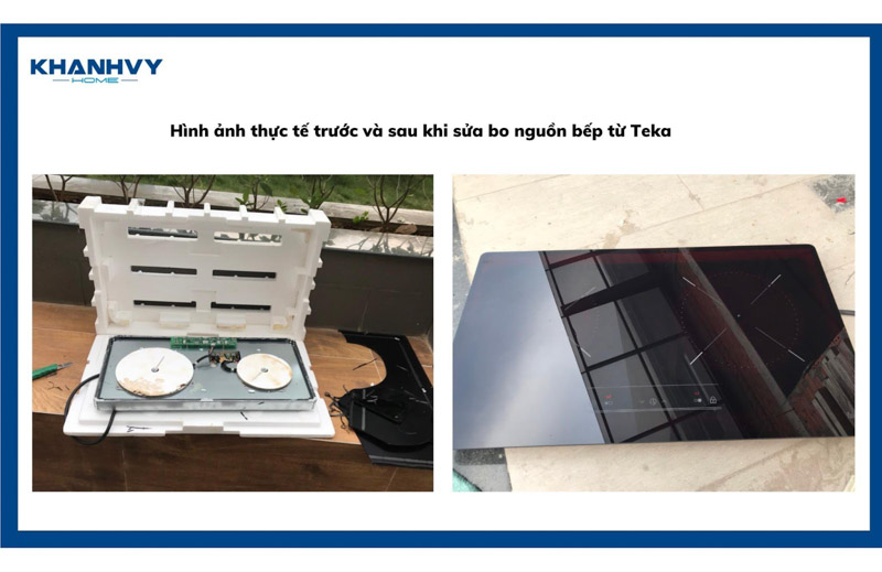 Hướng dẫn sửa bo nguồn bếp từ Teka tại Khánh Vy Home