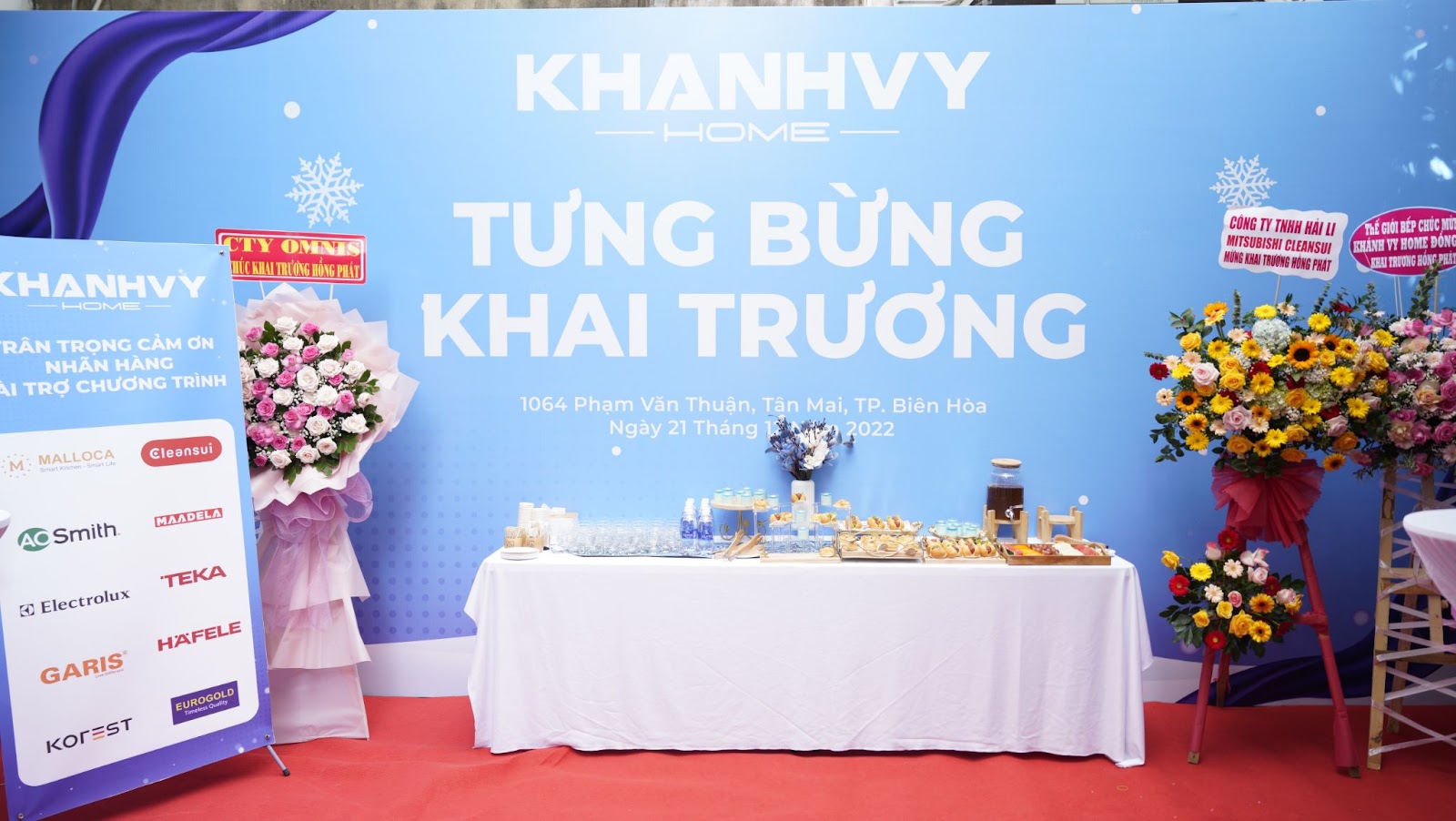 Khánh Vy Home tưng bừng khai trương showroom mới tại 1064 Phạm Văn Thuận, Phường Tân Mai, Tp. Biên Hoà