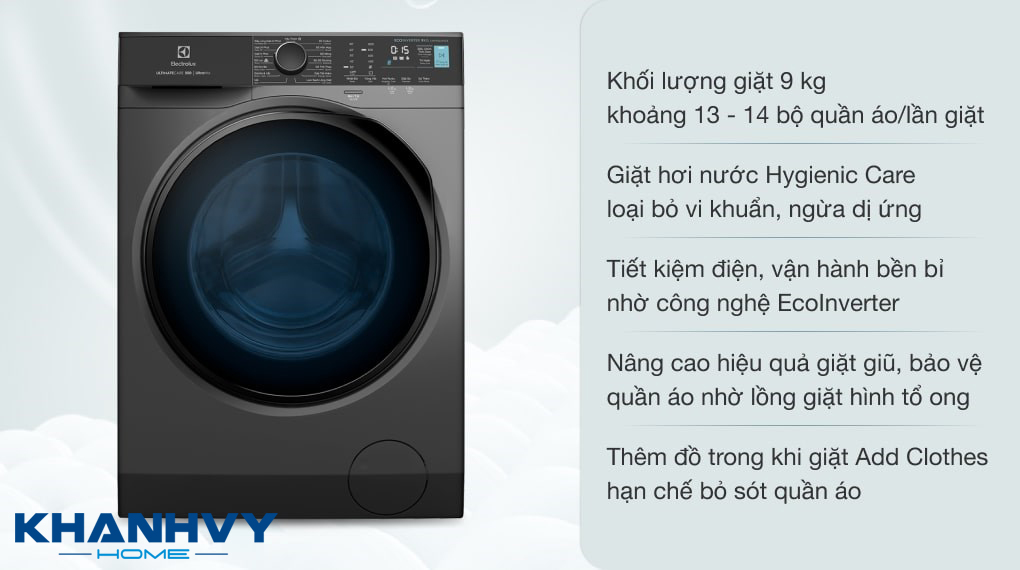 Đặc điểm nổi bật của máy giặt 9KG Electrolux EWF9024P5SB |B cửa trước