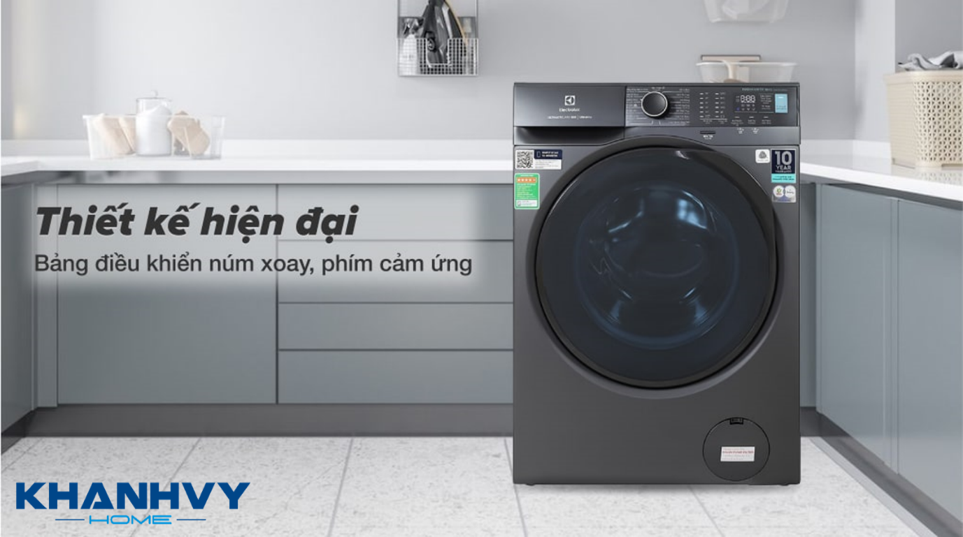 Máy giặt cửa trước 10KG Electrolux EWF1024P5SB sở hữu thiết kế lồng giặt ngang hiện đại