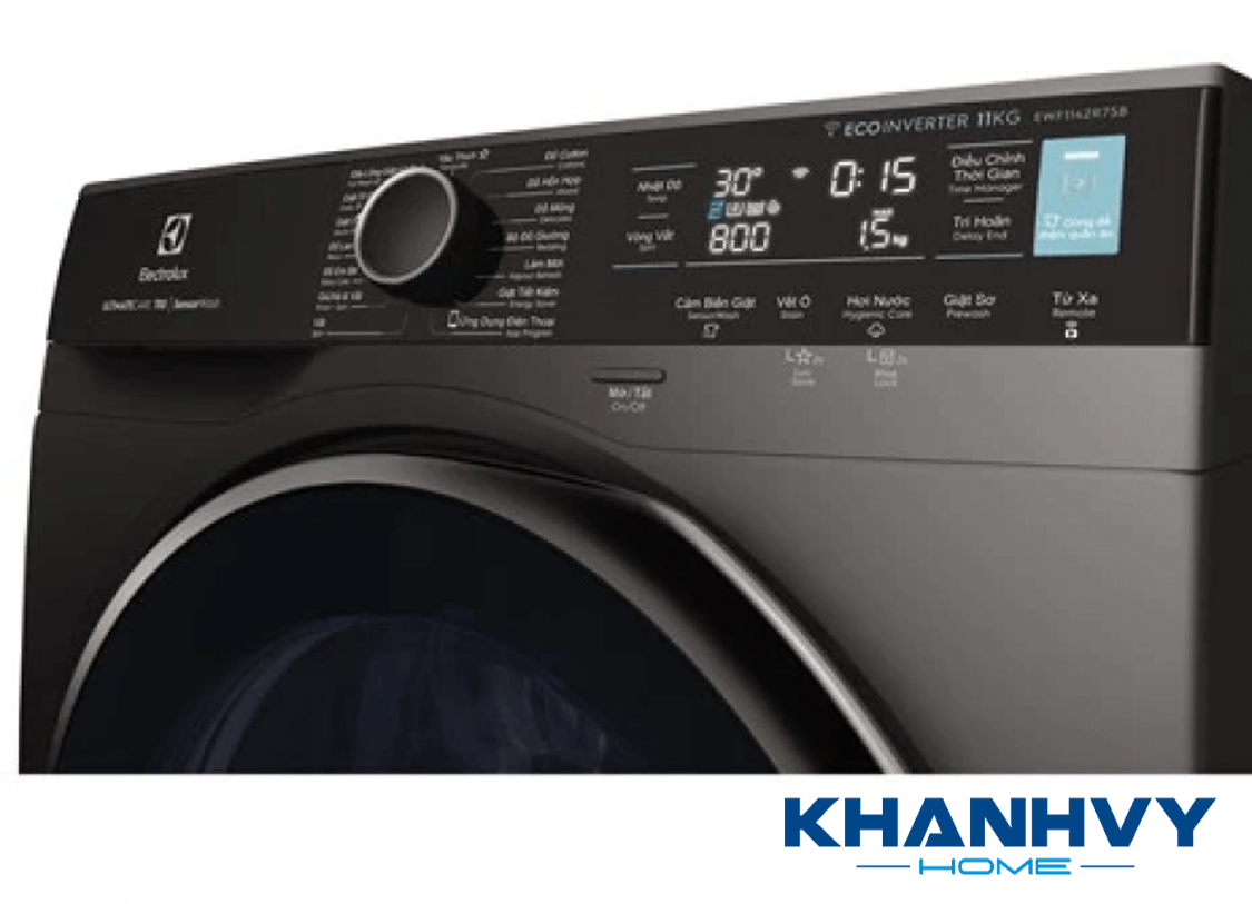 Máy giặt cửa trước Electrolux rất dễ sử dụng nhờ được trang bị bảng điều khiển hiện đại và đầy đủ