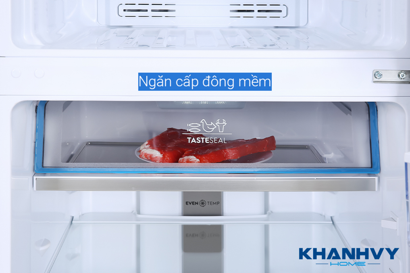 Ngăn đông mềm TasteSeal của tủ lạnh Electrolux ETB3740K-H có khả năng giữ nhiệt độ luôn ở mức -2 độ C rất tiện lợi