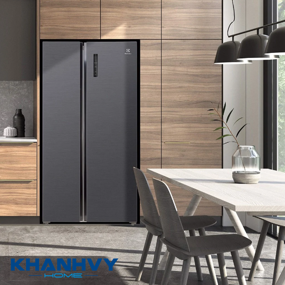 Tủ lạnh Electrolux ESE5401A-BVN được thiết kế 2 cánh side by side nổi bật và tích hợp nhiều công nghệ hiện đại, mang lại sự tiện nghi hoàn hảo cho nhà bếp của bạn