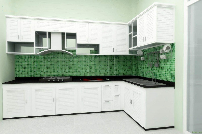 Tủ bếp nhôm kính giúp vệ sinh dễ dàng hơn