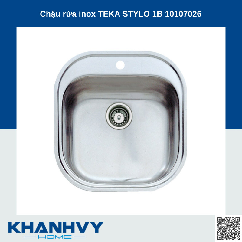 Chậu rửa inox TEKA STYLO 1B 10107026 là sản phẩm nổi bật của thương hiệu quốc tế Teka