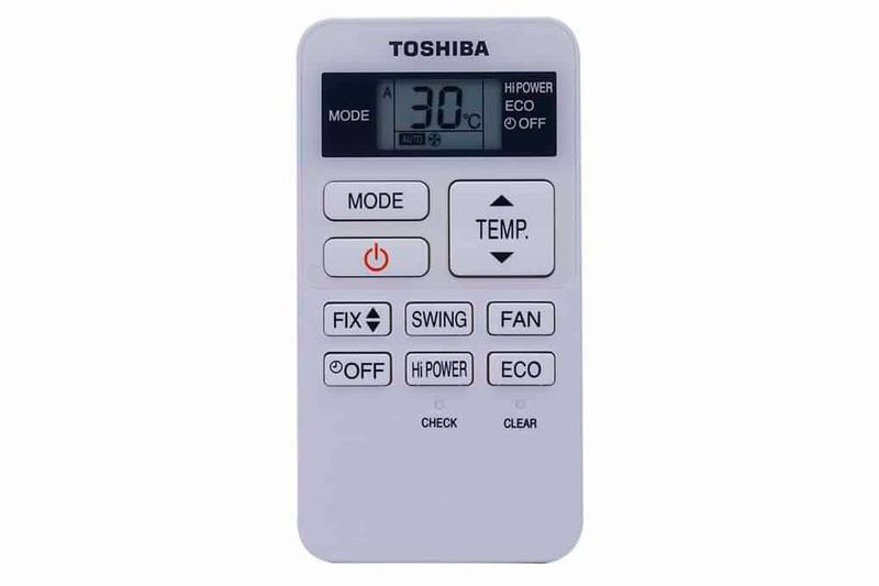 Các nút tính năng chi tiết trên remote máy lạnh Toshiba