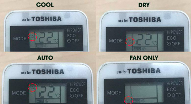 Các chế độ của máy lạnh Toshiba