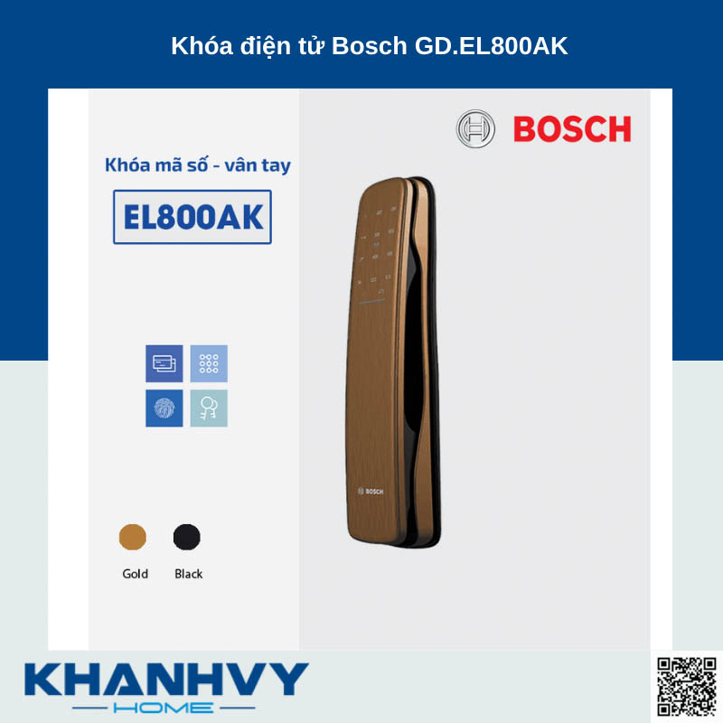  Khóa vân tay Bosch GD.EL800AK