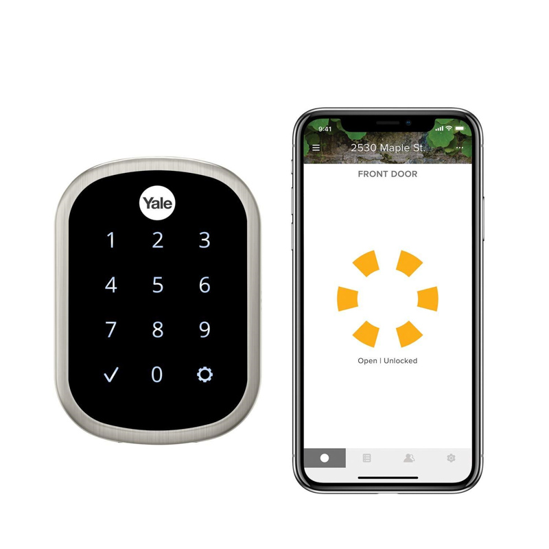 Khóa vân tay Yale có thể kết nối với điện thoại thông minh thông qua Wifi, Bluetooth
