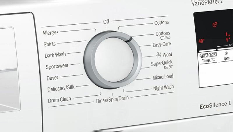 Bảng điều khiển của máy giặt Bosch