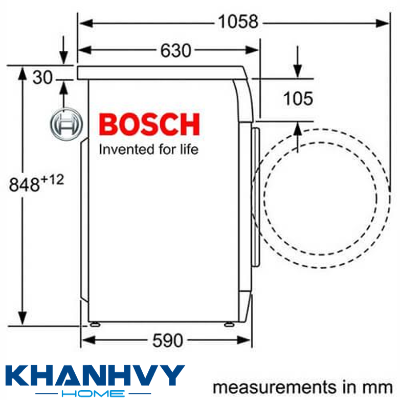 Thông số kỹ thuật của Máy giặt Bosch TGB.WAW28480SG