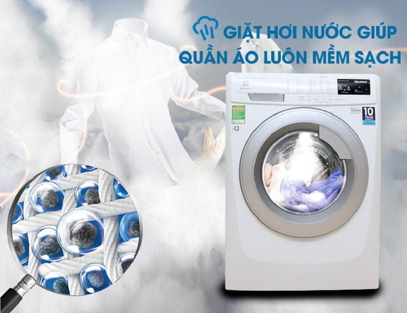 Máy giặt độc lập công nghệ hơi nước
