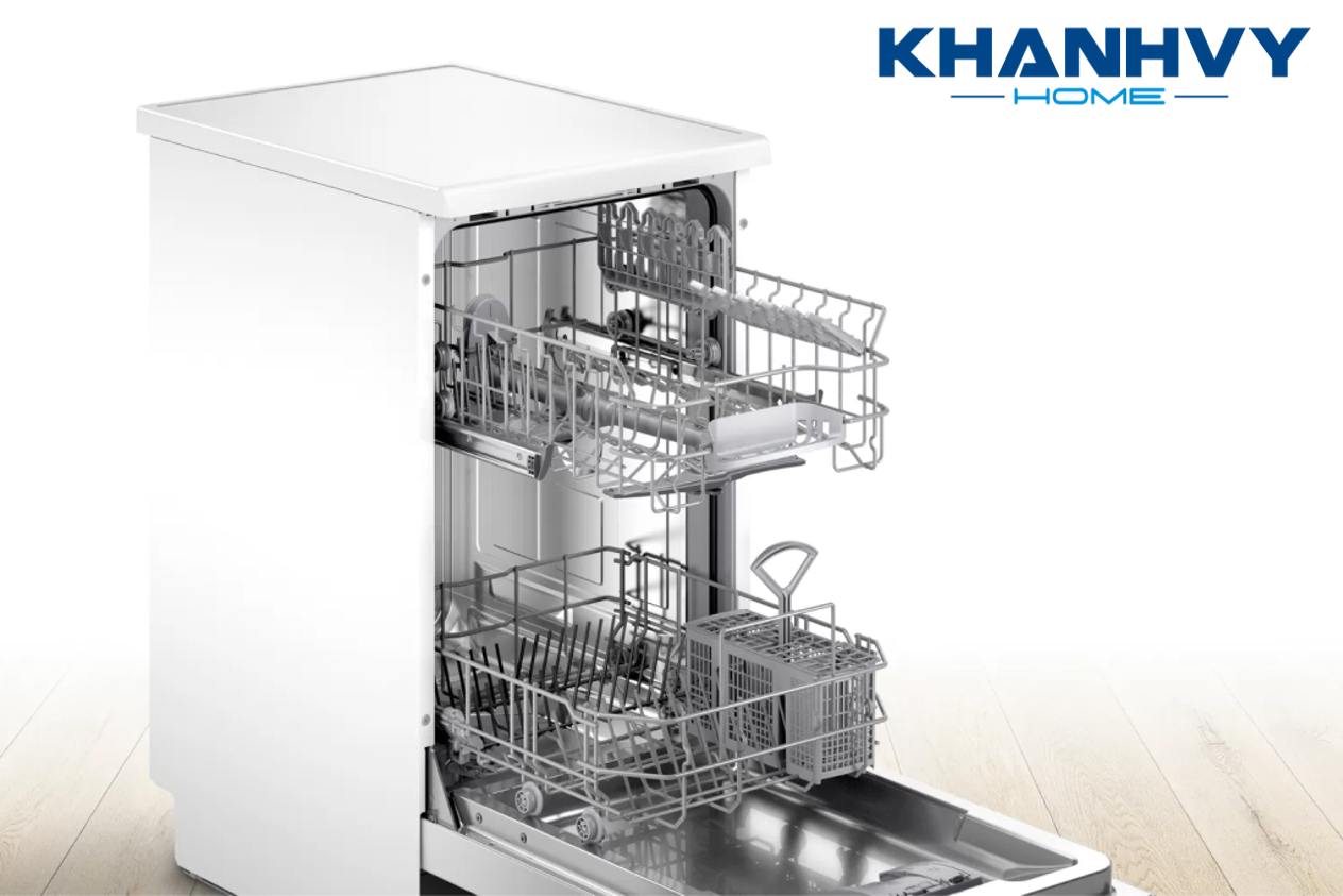 Máy rửa chén độc lập Bosch HMH.SPS2HKW57E sở hữu nhiều tính năng an toàn và tiện ích thông minh, giúp tiết kiệm thời gian và công sức cho người nội trợ ở thời hiện đại.