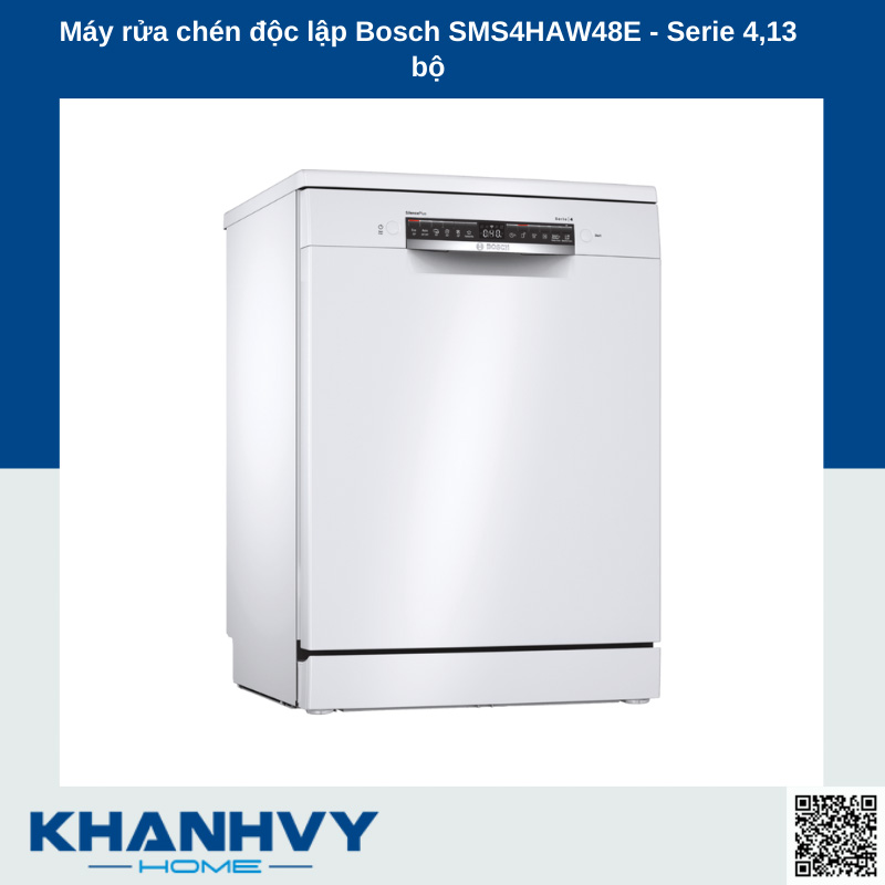  Máy rửa chén độc lập Bosch HMH.SMS4HAW48E - Serie 4,13 bộ Home connect