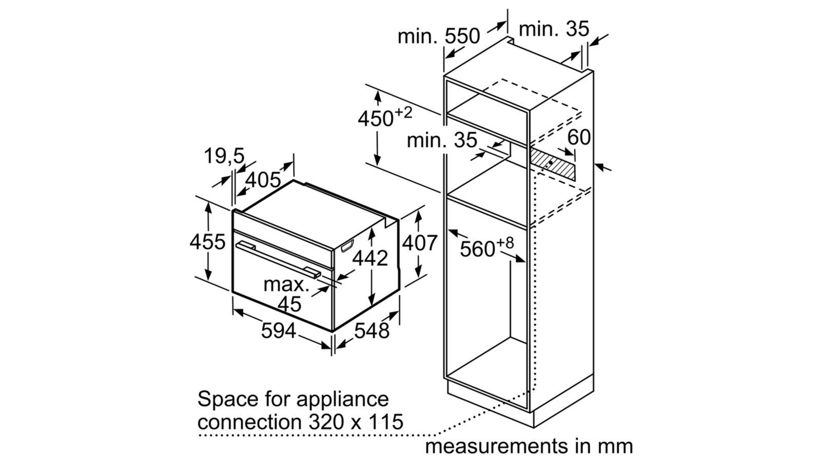 Hình ảnh thông số kỹ thuật của Lò nướng kết hợp hấp Bosch CDG634BB1