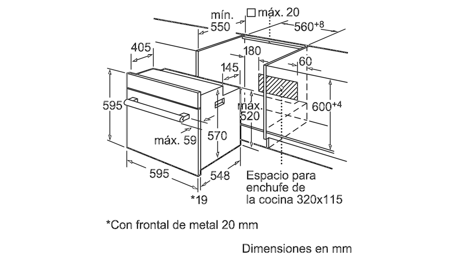 Hình ảnh thông số kỹ thuật của Lò nướng Bosch HBN239E5