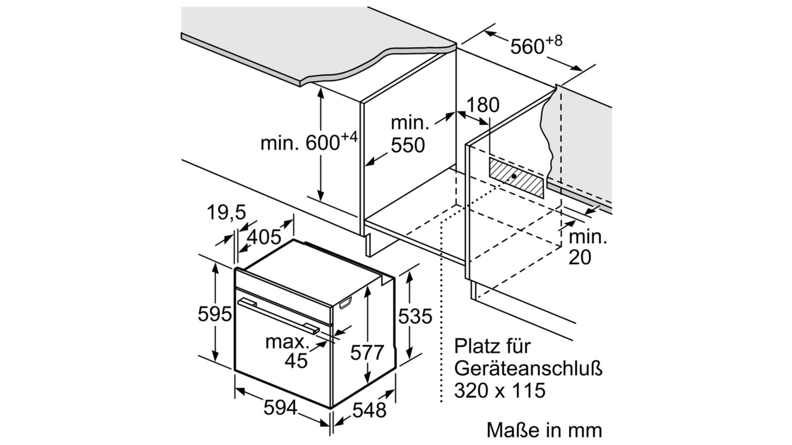 Hình ảnh thông số kỹ thuật của Lò nướng kết hợp hấp Bosch HSG636BS1